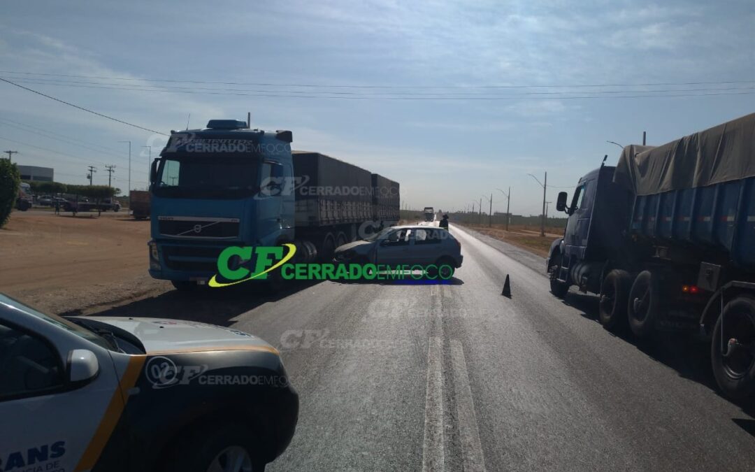 LEM: Motorista embriagado se envolve em acidente na BR-242