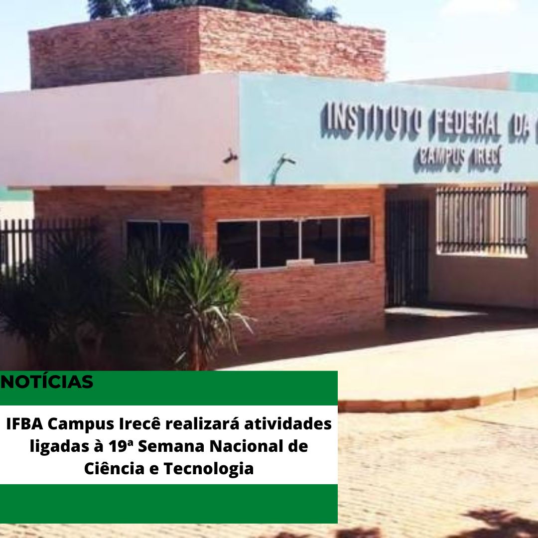 Outubro — IFBA - Instituto Federal de Educação, Ciência e Tecnologia da  Bahia Instituto Federal da Bahia